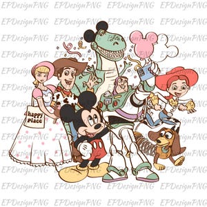 Toy Story Characters With Mouse Png, Toy Family Squad Png, Family Vacation Png,Vacay Mode Png,You&#39;ve Got A Friend In Me Png,Family Trip 2025