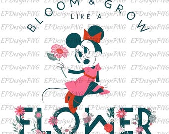 Minnie Mouse Flower Png, Minnie Png, Family Vacation png, Family Trip Png, Vacay Mode Png, Magic Kingdom Png, Minnie Mouse Shirt, Mouse Png