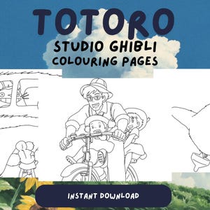 My Neighbour Totoro (Studio Ghibli) Colouring Pages - Digital Download