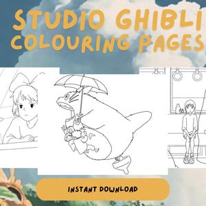 Studio Ghibli (Japanese Animation) Colouring Pages - Digital Download