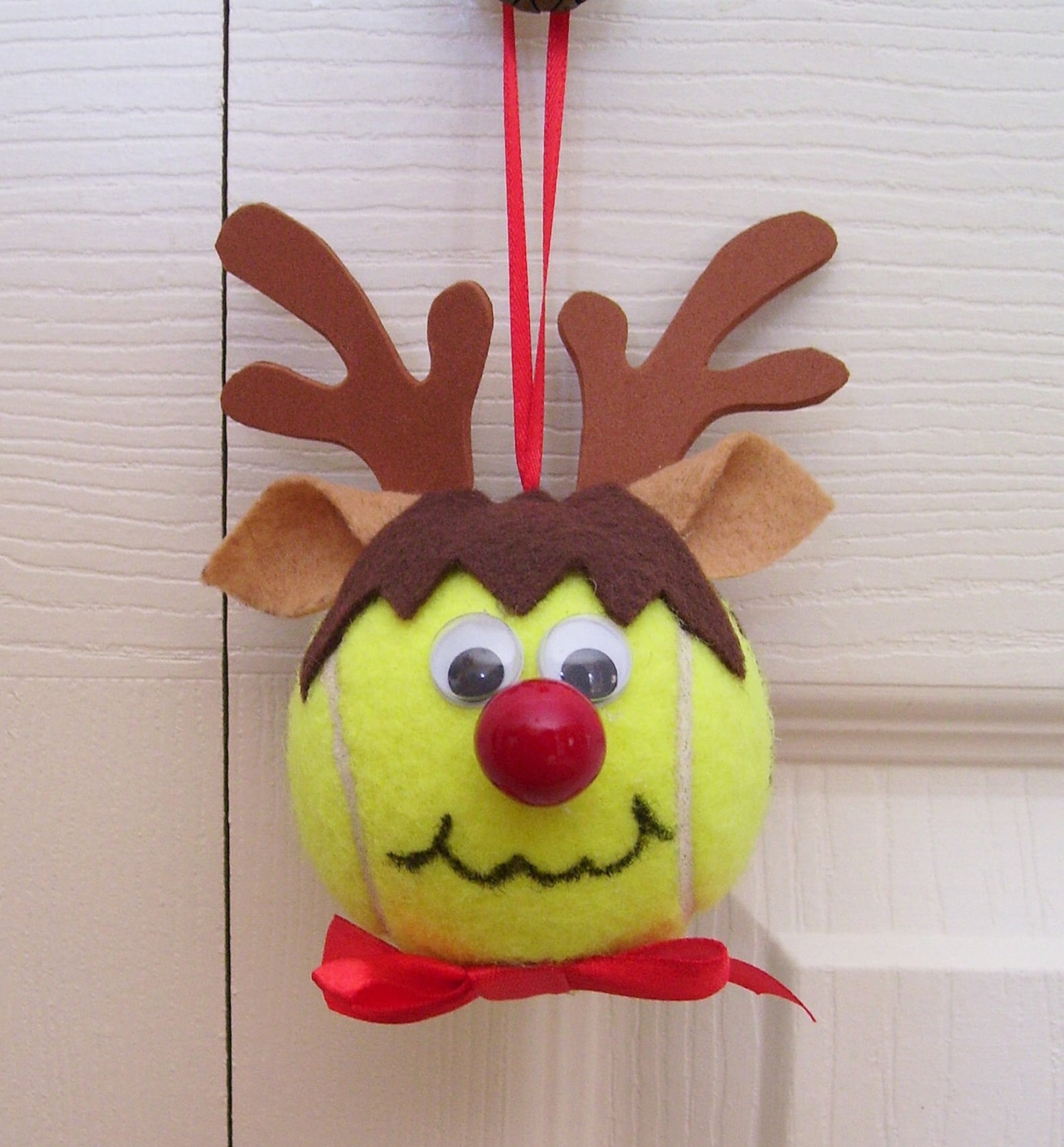 Christmas Reindeer Ornament Tennis Ball boy Etsy