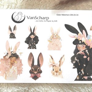 Autocollants Joyeux printemps et Pâques pour fille – autocollants décoratifs magiques pour vos projets créatifs | Autocollant Printemps |OM-25-Set-1