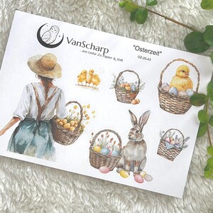 Frühlingshafte Ostersticker - Dein fröhlicher Begleiter für die Osterzeit | Deko Sticker | Aufkleber Frühling | OZ-25-43