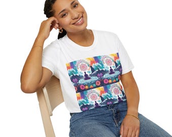 Meditation T-Shirt: Unisex Yoga Boho Style - Soft Cotton Blend