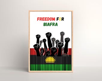 Freedom For Biafra_ Wall Art Digital Download | Inspirational Biafra Independence Design