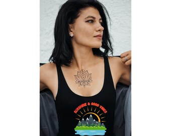 Tri-Blend Racerback Tank Top: Inspirational Hiking, Beach & Workout Shirt