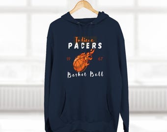 Three-Panel Fleece Hoodie, Unisex Hoodie, Pacer, Basket Ball Lovers, Indiana Pacers.