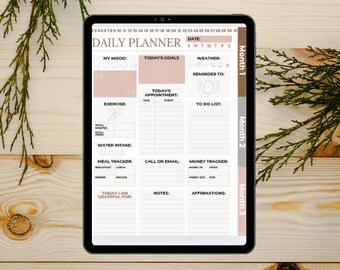 3-Month Daily Planner: Budget, Fitness, Mood Tracker (Digital)