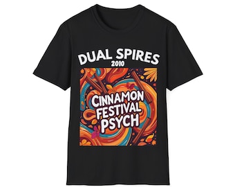 Vintage Psych TV Show T-Shirt: Dual Spires Cinnamon Festival