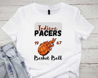 Unisex Soft style T-Shirt, Pacer Design, Basket Ball Lovers, Indiana Pacers, 100 % Cotton Shirt.