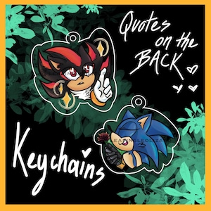 Motivational Sonic Keychains