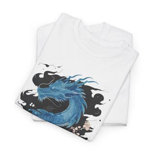 Chinesisches Drachen-Grafik-T-Shirt: Unisex-Shirt aus schwerer Baumwolle Bild 6