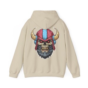 Rebellious Viking Skull Hoodie - Cozy Sweatshirt, Graphic Hoodie, Unisex teen gift, Casual Wear, Unique Gift for Men & Women,Biker gifts image 6