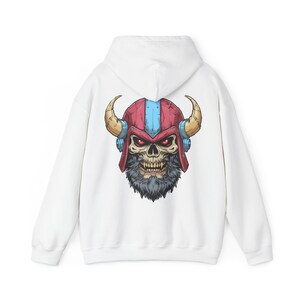 Rebellious Viking Skull Hoodie - Cozy Sweatshirt, Graphic Hoodie, Unisex teen gift, Casual Wear, Unique Gift for Men & Women,Biker gifts image 5