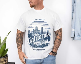 Retro LA Graphic Tee: California Cityscape Unisex T-Shirt
