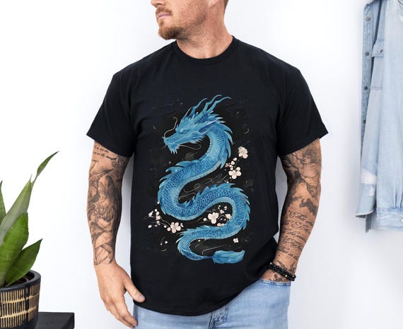 Chinese Dragon Graphic Tee: Unisex Heavy Cotton Shirt