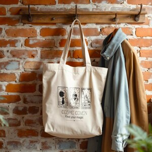 Bolsa de Tarô. "Coven Cósmico, Encontre Sua Mágica". Design Minimalista de Bolsa de Tarô. Bolsa de Tarô Amante de Cartas. Bolsa de Bruxas. Bolsa de Místicos