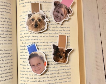 Custom Photo Magnetic Bookmark | Personalized Gift for Readers