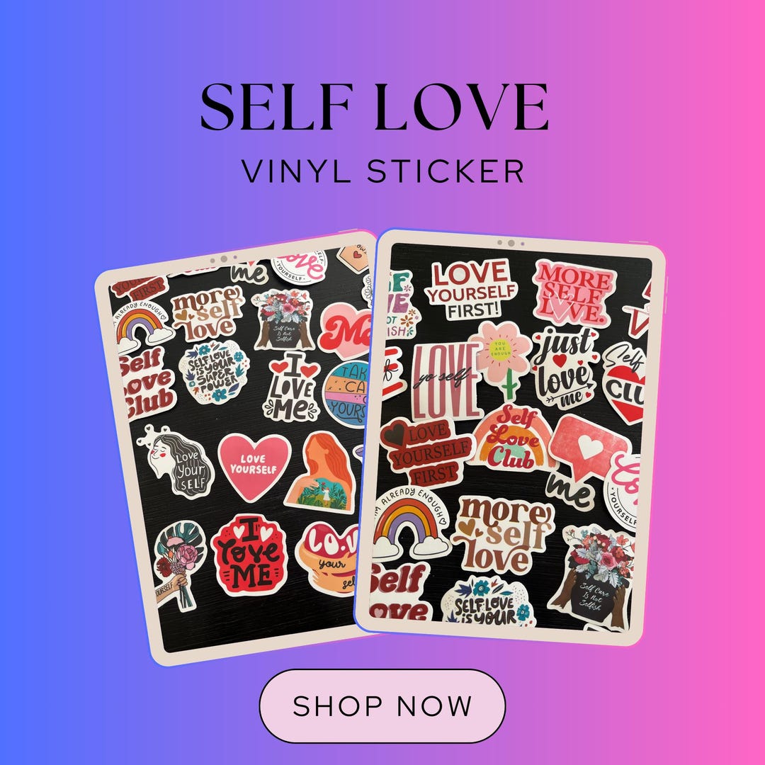 Mystery Vinyl Sticker Pack: Self-love & Affirmations (2 Stickers) - Etsy