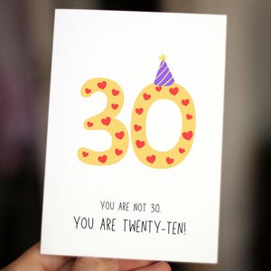 Carte de 30e anniversaire drôle, carte de voeux sarcastique, carte d'étape importante pour elle ou lui, joyeux 30e anniversaire, carte d'anniversaire meilleur ami, ringard