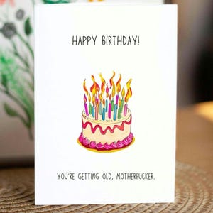 Carte d'anniversaire meilleur ami, carte de voeux offensante, carte d'anniversaire grossière pour mari, oncle, frère, carte inappropriée, sarcastique, drôle