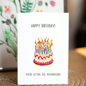 Carte d'anniversaire meilleur ami, carte de voeux offensante, carte d'anniversaire grossière pour mari, oncle, frère, carte inappropriée, sarcastique, drôle