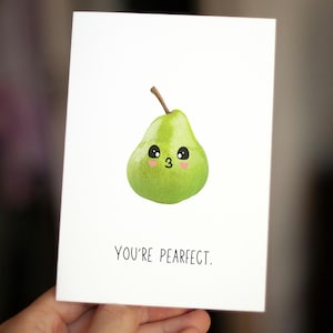 Jolie carte parfaite, carte d'anniversaire de jeu de mots, carte drôle de Saint-Valentin pour elle, pour lui, carte d'anniversaire d'un ami, carte d'amour coquine pour petit ami