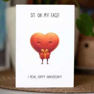 Naughty Anniversary Card For Her, Dirty Card For Wife, Happy Valentine Card, Funny Love Card For Girlfriend, Cheesy Card, Inappropriate