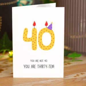 Carte de 40e anniversaire drôle, carte de voeux sarcastique, carte d'étape importante pour elle ou lui, joyeux 40e anniversaire, carte d'anniversaire pour mari, ringard