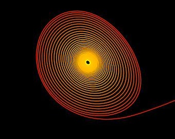 Impressão em tela de outono ondulado: pintura digital matemática