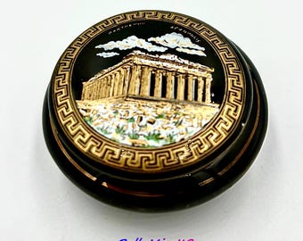 Greece ギリシャ製飾り陶 ギリシャの手作り陶器製小物入れ（蓋付き） – 24Kゴールド装飾 - Etsy 日本