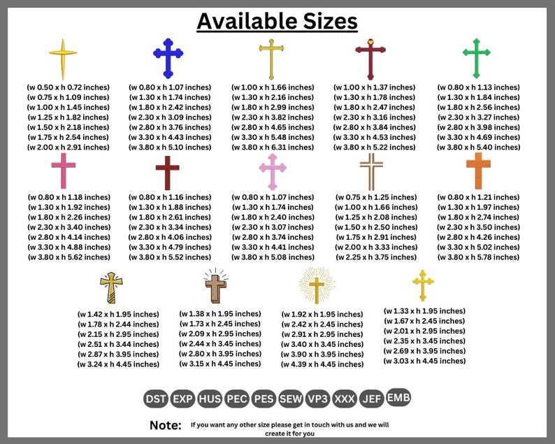 Cross Embroidery Design Bundle, Jesus Christian Cross Set Embroidery ...
