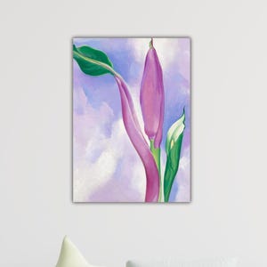 Georgia O'keeffe Pink Orrnamental Banana Wall Art OKeeffe Poster OKeeffe Canvas Home Decor Gift OKeeffe Paint Museum Decor OKeeffe Print Art