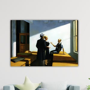 Edward Hopper Conference At Night Poster Office Decor Hopper Canvas Art Edward Hopper Painting  Hopper Wall Art Home Decor Gift Museum Art