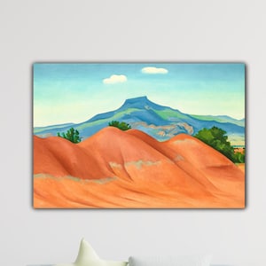 Georgia O&#39;keeffe Red Hills With The Pedernal Canvas O&#39;Keeffe Office Painting Art O&#39;Keeffe Poster O&#39;keeffe Wall Art Gift Home Decor Print Art