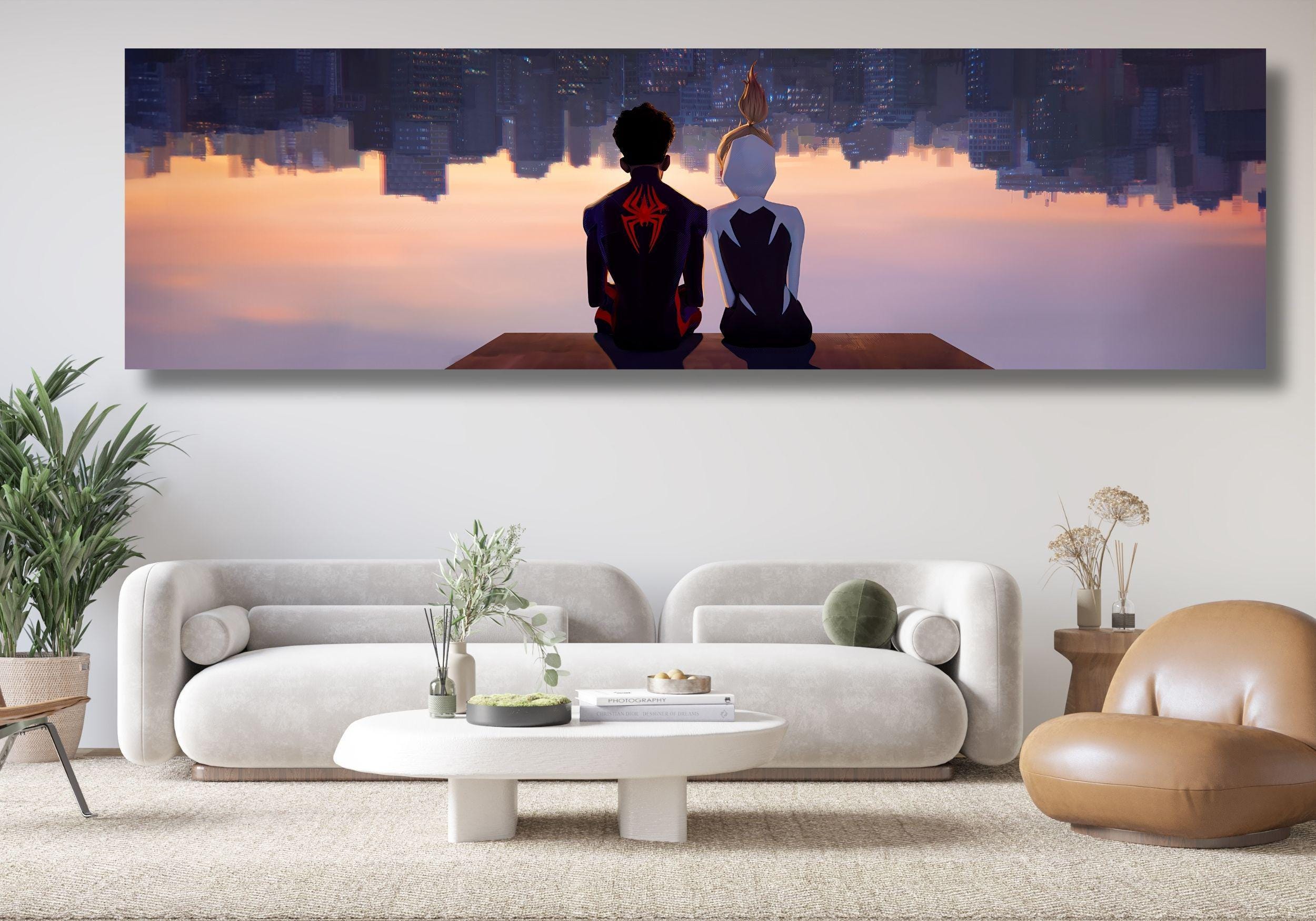 Miles Morales Poster,Spiderman Canvas Movie,SpiderMan Wall Art,Movie Extra Large Wall Art,Kids Room Decor,Ready To Hang Art,Home Wall Art,