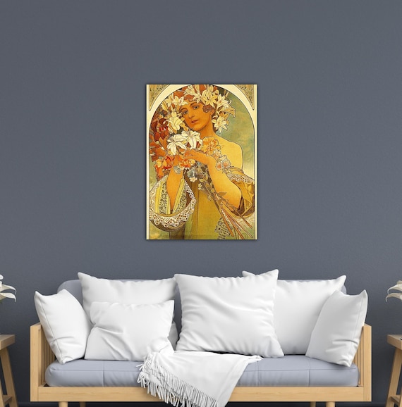 Les fleurs - Le Lysd'Alfons Mucha en poster, tableau sur toile et plus Les fleurs - Le Lysd'Alfons Mucha en poster, tableau sur toile et plus