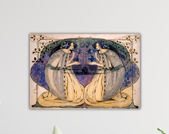 Frances Macdonald Poster McNair &#39;Spring&#39; Ca.1900-05 Art Frances Macdonald Painting McNair Spring Decor Art Macdonald McNair Spring Wall Art