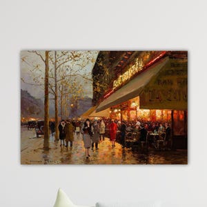 Edouard Leon Cortes -La Coupole, Montparnasse Paris Poster Leon Cortes Wall Art Leon Cortes Canvas Gift Home Wall Decor Leon Cortes Paint
