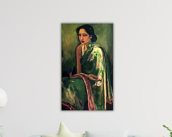 Arte mural de Amrita Sher-Gil, reproducción en lienzo de Amrita Sher, impresión surrealista, regalo de decoración para el hogar, póster de Amrita Sher, pintura de Amrita Sher