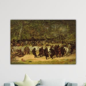 William Holbach Beard - Der Bärentanz Leinwand Bart Poster William Beard Farbe Geschenk Home Wanddeko Holgrave Beard Leinwand Holbach Druck