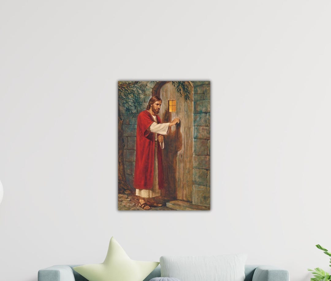 Jesus Knocking at the Door Icon Wall Art Jesus Canvas Jesus Poster Gift ...