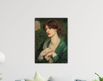 Dante Gabriel Rossetti - Le salut de Béatrice 1869 Art mural Rossetti toile bureau toile cadeau maison décoration murale affiche peinture moderne