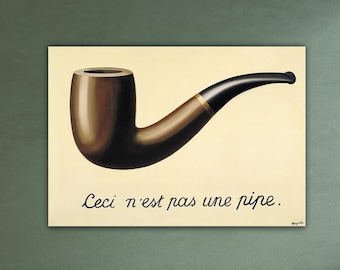 Rene The Treachery Of İmages 1929 Wall Art Rene Magritte Paint Rene Magritte Poster Magritte Print Ready to Hang Canvas Gift Of Home Decor