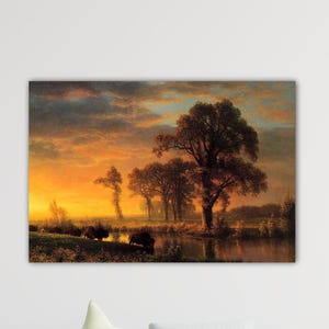 Albert Bierstadt Western Kansas Poster Office Decor Bierstadt Canvas Bierstadt Paint Bierstadt Wall Art Home Decor Printing Gift Museum Art