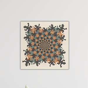 M.C. Escher Development Canvas Escher Wall Art Maurits Cornelis Escher Poster Drawing Paint Modern Wall Decor Gift Of Home Wall Decor Print
