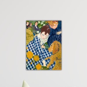 Pierre Bonnard Women with a Dog (1891) Wall Art Pierre Bonnard Poster Pierre Bonnard Canvas Bonnard Painting Gift Of Home Decor Museum Decor