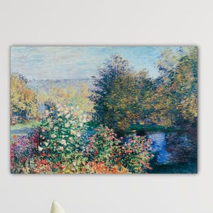 Claude Monet The Rose Bushes in Garden at Montgeron Poster Gift Of Home Wall Decor Monet Print Monet Wall Art Ready To Hang Canvas Monet Art