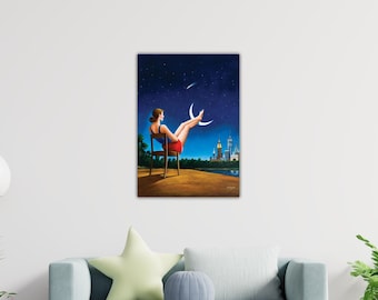 Rafal Olbinski The Third Dimension of Time Canvas Olbinski Poster Rafal Paint Gift Home Wall Decor Rafal Olbinski Wall Art  Olbinski Print