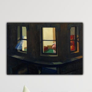 Edward Hopper Night Windows Poster Office Decor Edward Hopper Canvas Edward Hopper Paint Hopper Wall Art Gift Home Wall Decor Hopper Print